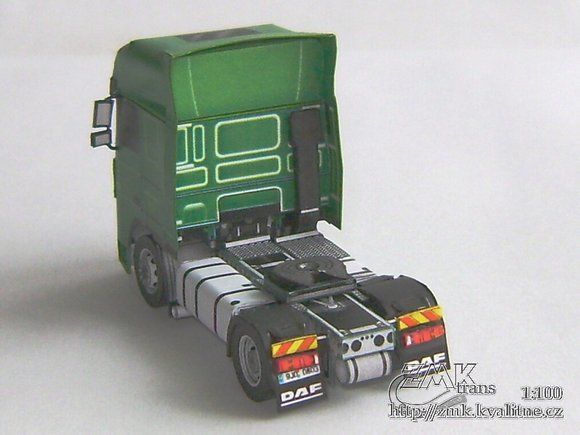 Грузовик DAF XF 105 SSC с полуприцепом (Pospisil Transporte) paper model