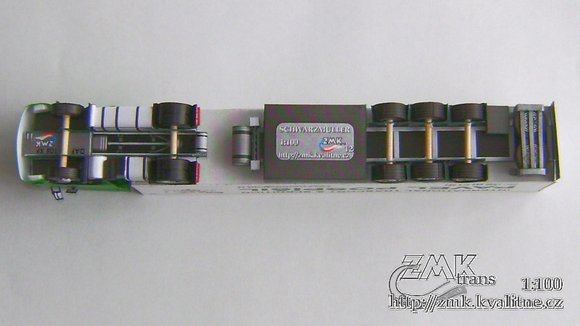 Грузовик DAF XF 105 SSC с полуприцепом (Pospisil Transporte) paper model