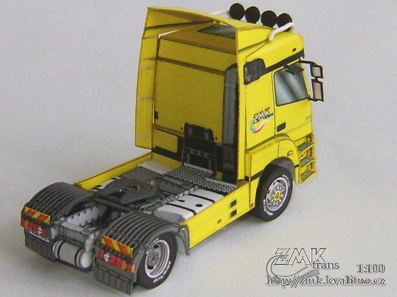 Тягач Mercedes-Benz Axor paper model
