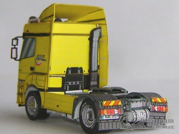 Тягач Mercedes-Benz Axor paper model