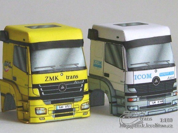 Тягач Mercedes-Benz Axor paper model