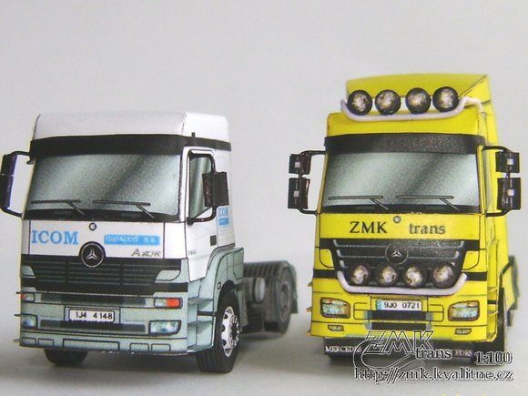 Тягач Mercedes-Benz Axor paper model