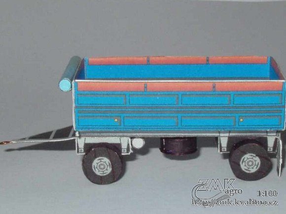 Прицепы, прицеп для соломы и сеялка paper model