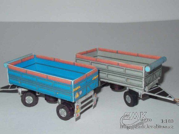 Прицепы, прицеп для соломы и сеялка paper model