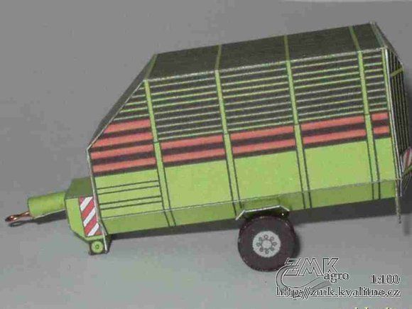 Прицепы, прицеп для соломы и сеялка paper model