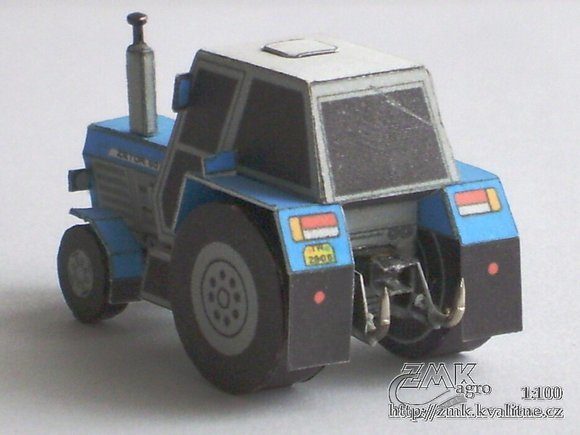 Тракторы Zetor 8011, Zetor 10045 и Zetor 16145 paper model