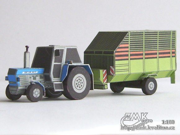 Тракторы Zetor 8011, Zetor 10045 и Zetor 16145 paper model