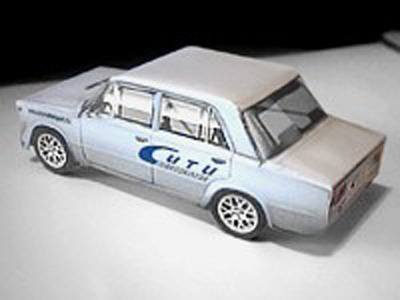Автомобиль ВАЗ-2101 СитиМоторспорт paper model