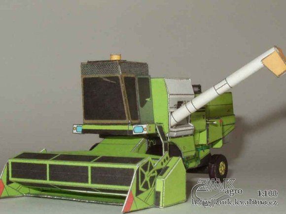 Комбайн Fortschritt E 514 paper model