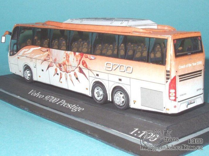 Автобус Volvo 9700 Prestige paper model
