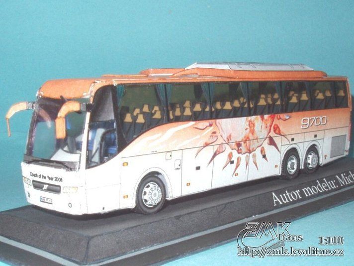 Автобус Volvo 9700 Prestige paper model