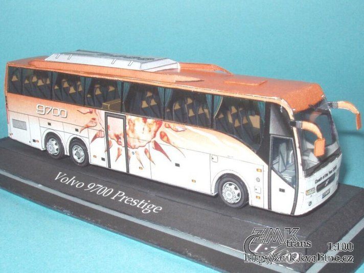 Автобус Volvo 9700 Prestige paper model