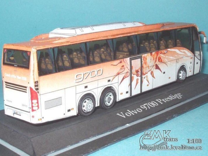 Автобус Volvo 9700 Prestige paper model