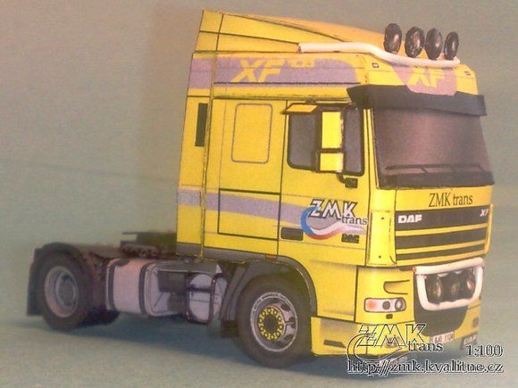 Грузовик DAF XF 105 paper model