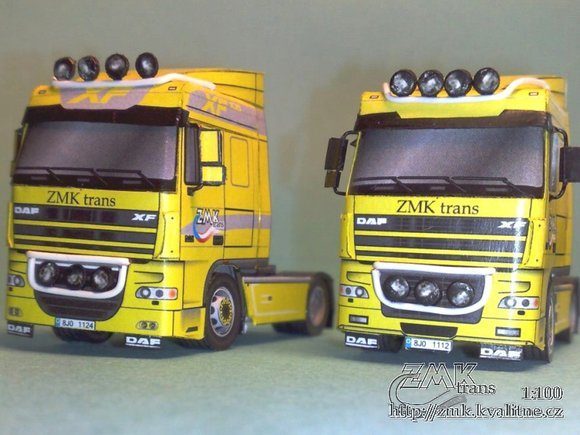 Грузовик DAF XF 105 paper model