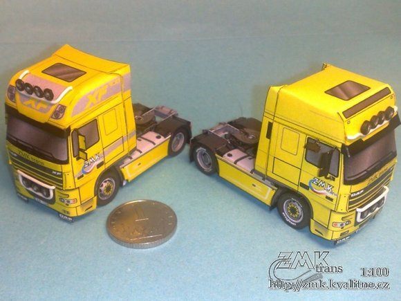 Грузовик DAF XF 105 paper model