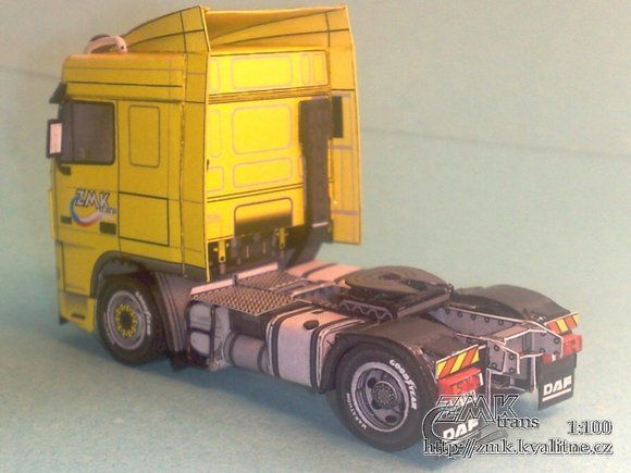 Грузовик DAF XF 95 paper model