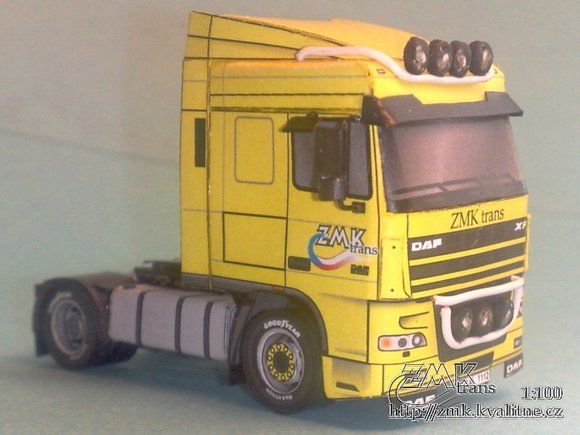 Грузовик DAF XF 95 paper model