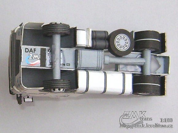 Грузовик DAF XF 95 с полуприцепом (JAPO) paper model