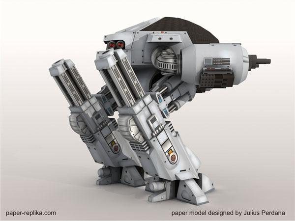 Робот ED-209 (Робокоп) paper model
