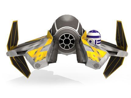 Перехватчик Эта-2 Анакина Скайуокера (Звездные войны) paper model