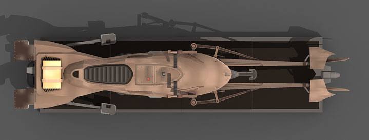 Спидербайк 74-Z (Звездные войны) paper model