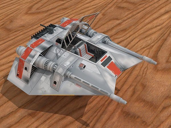 Аэроспидер T-47 Snowspeeder (Звездные войны) paper model