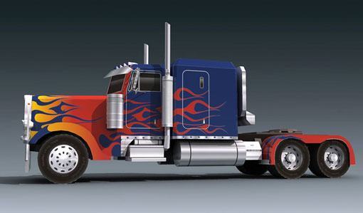 Трансформер Оптимус Прайм Peterbilt 379 (Трансформеры) paper model