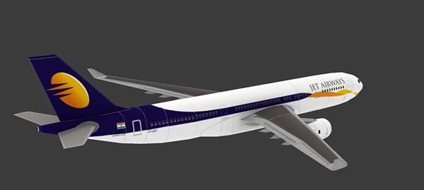 Авиалайнер Airbus A330-243 Jet Airways paper model