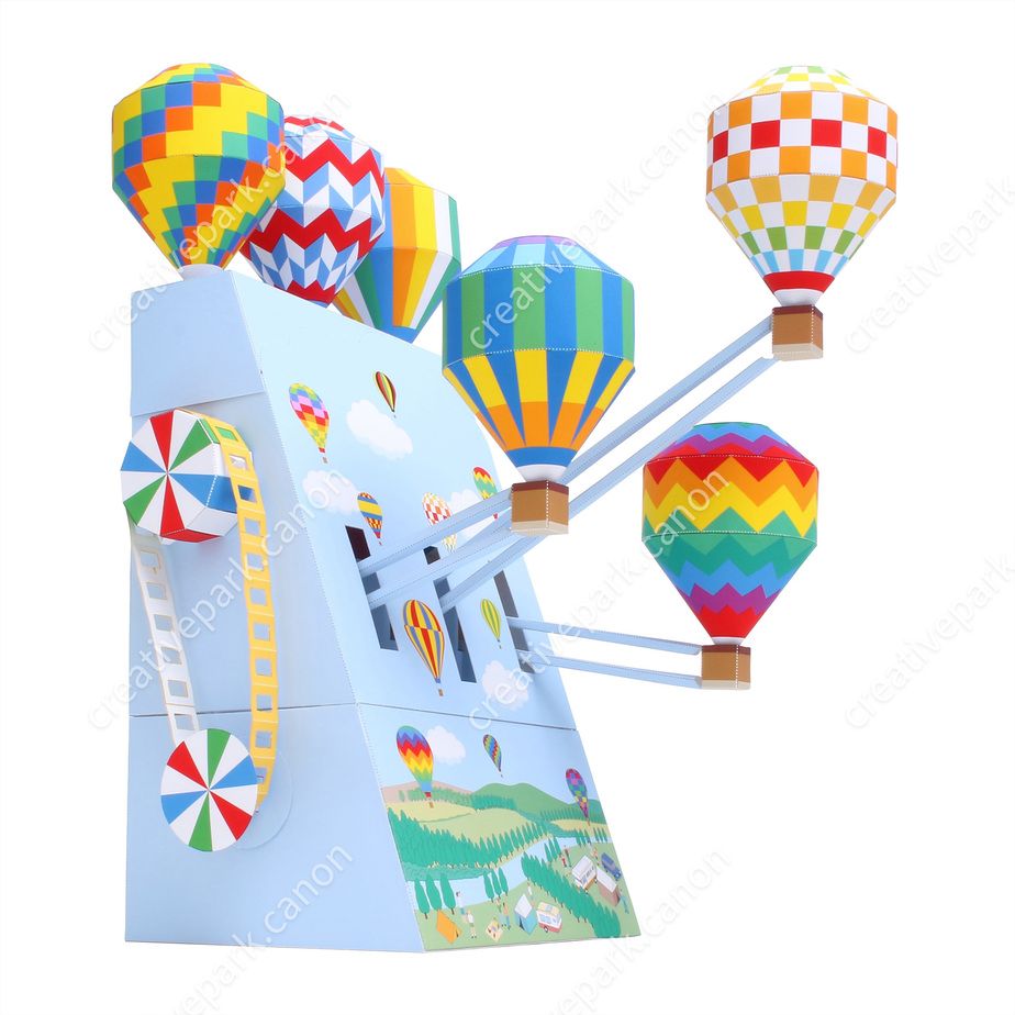 Фестиваль воздушных шаров paper model