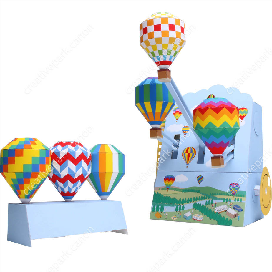 Фестиваль воздушных шаров paper model
