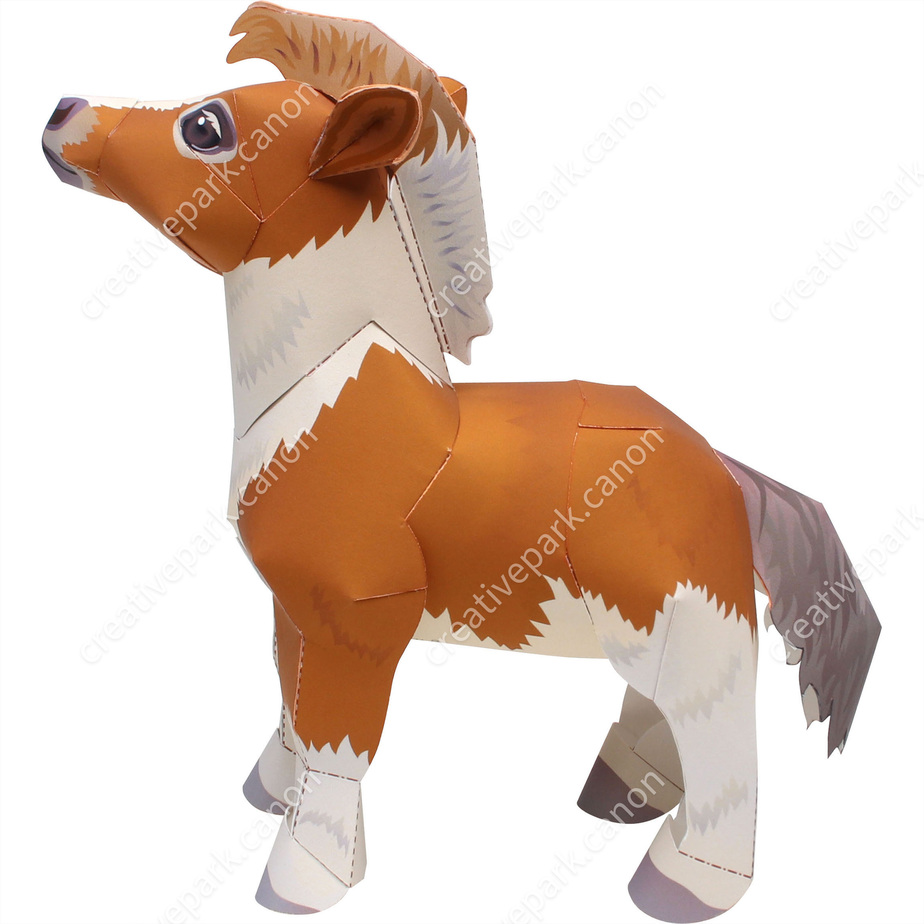 Миниатюрная лошадь фалабелла paper model