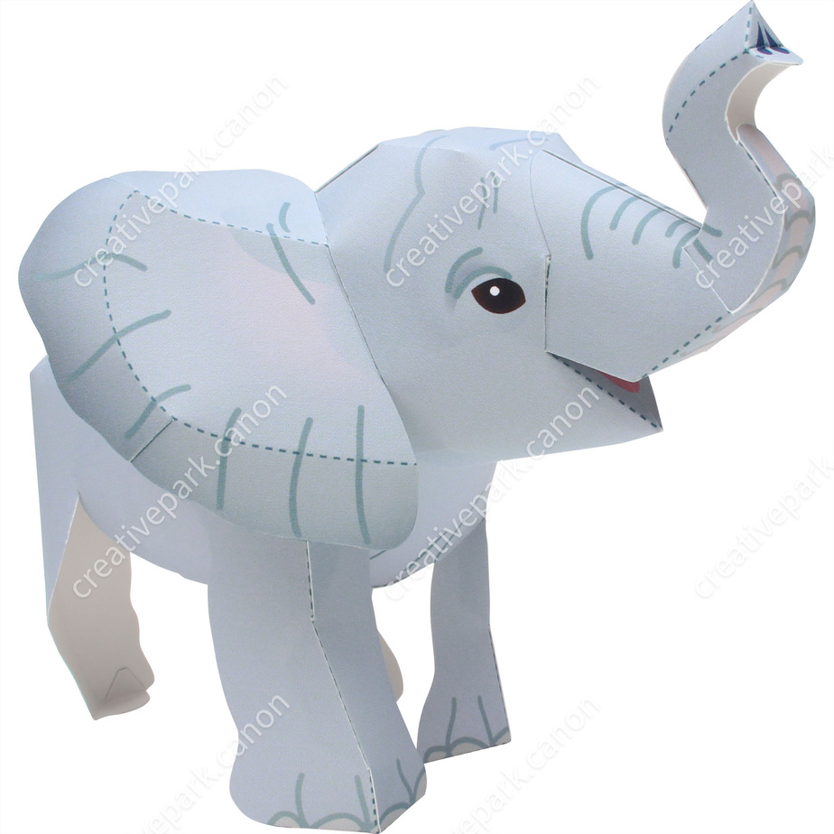 Слон paper model