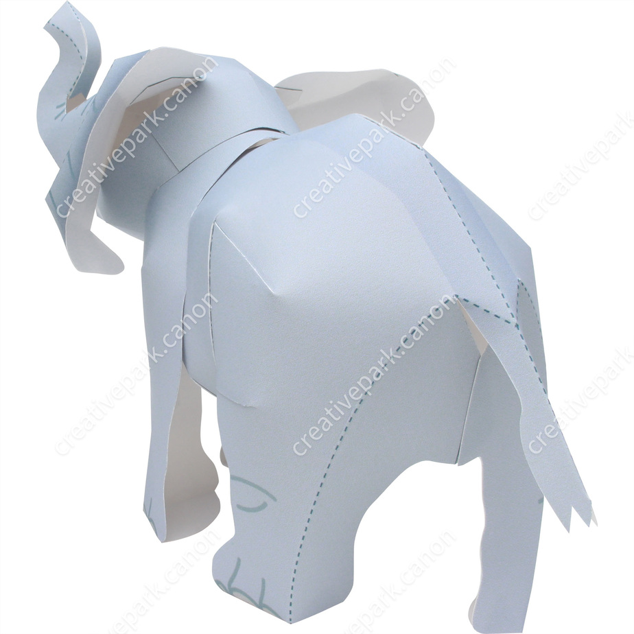 Слон paper model