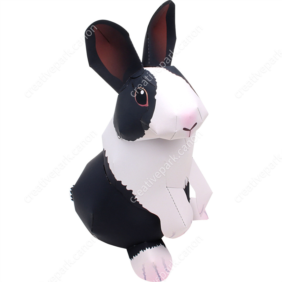 Голландский кролик paper model