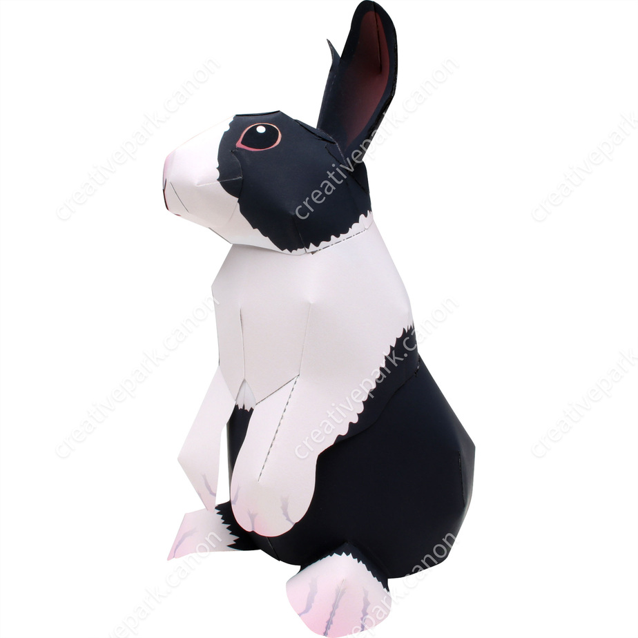 Голландский кролик paper model
