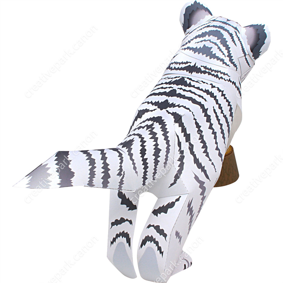 Белый тигр paper model