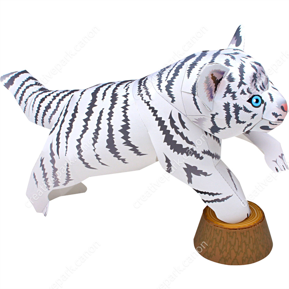 Белый тигр paper model