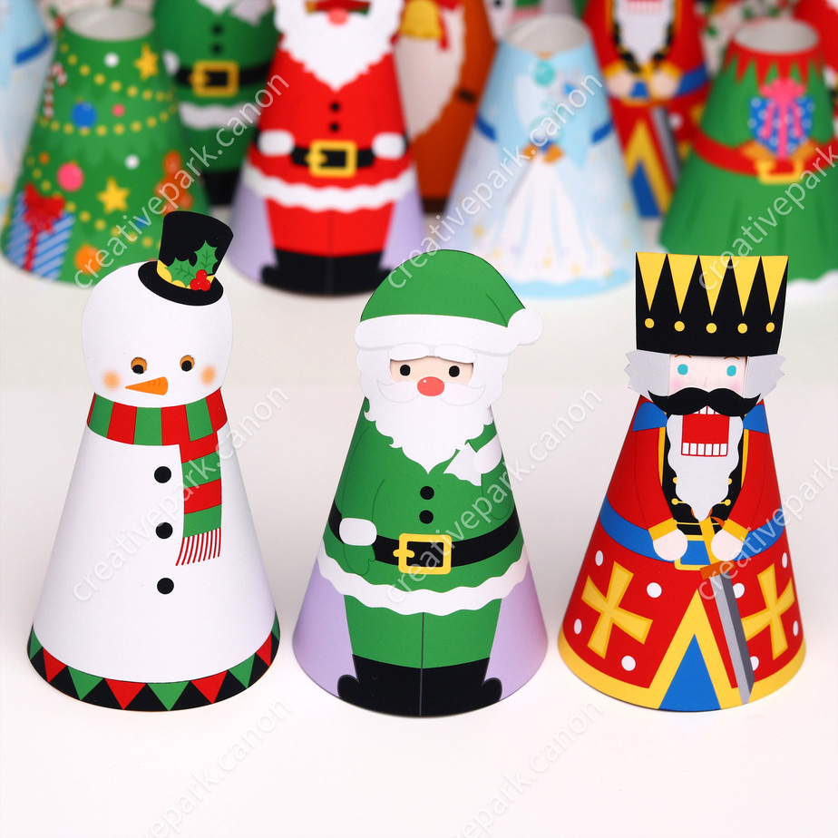 Рождественские 3D-куклы paper model