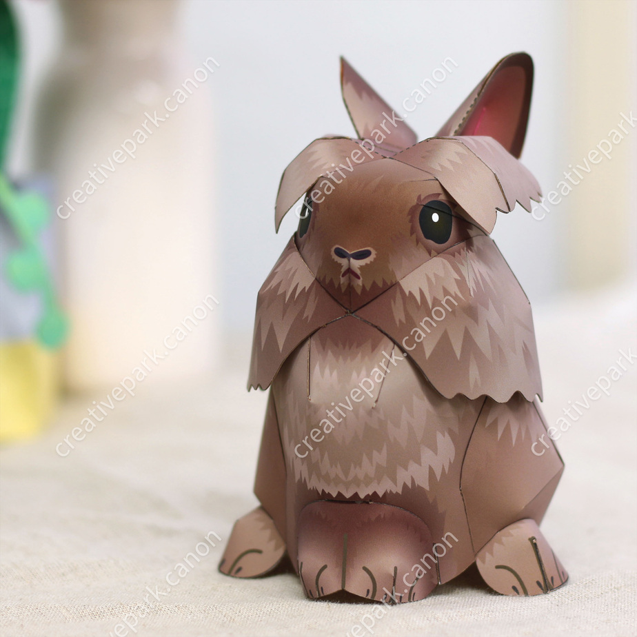 Львиноголовый кролик paper model