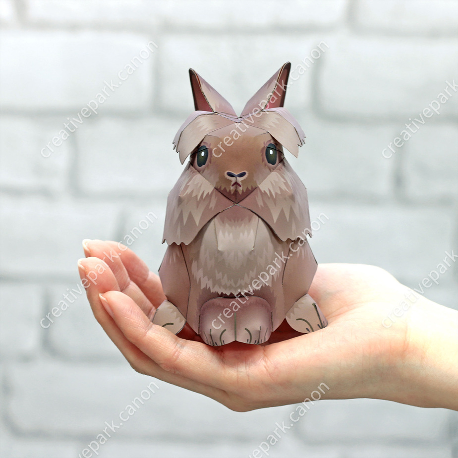 Львиноголовый кролик paper model