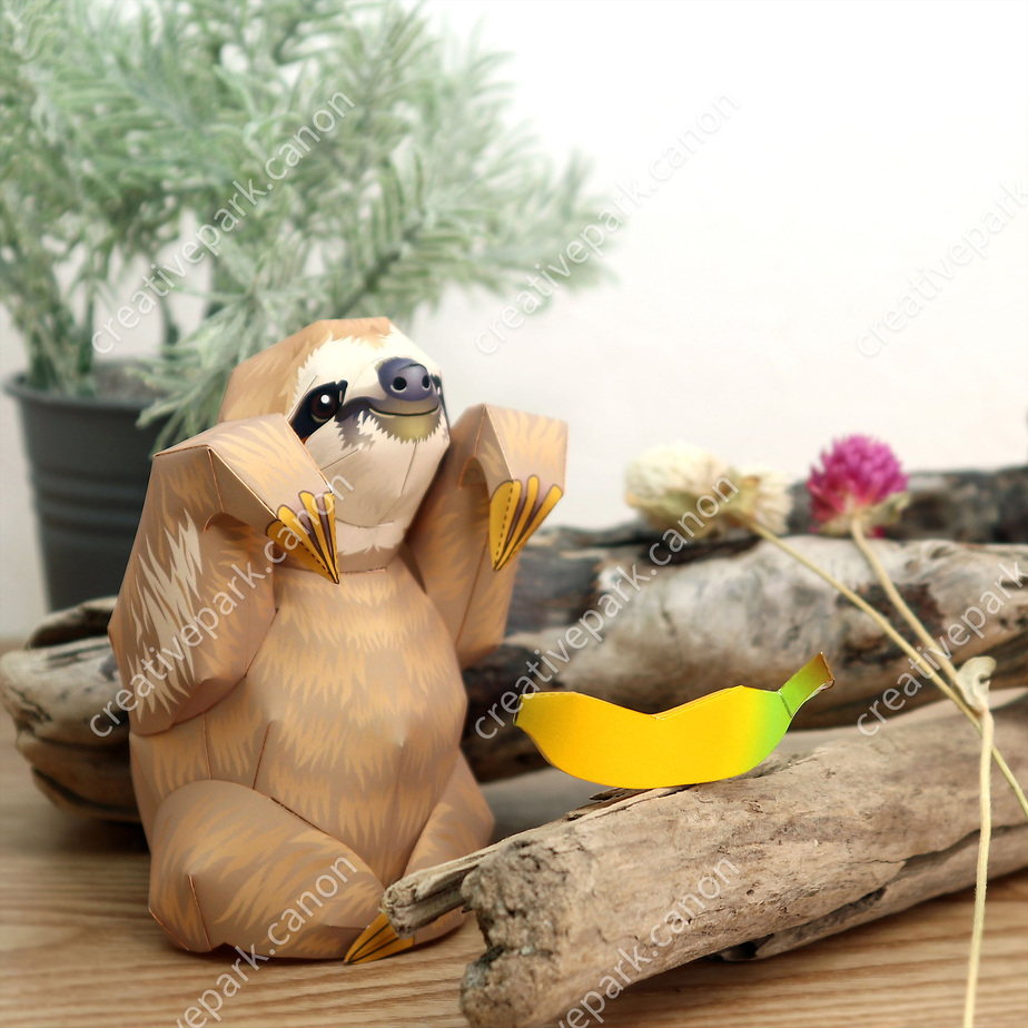 Ленивец paper model