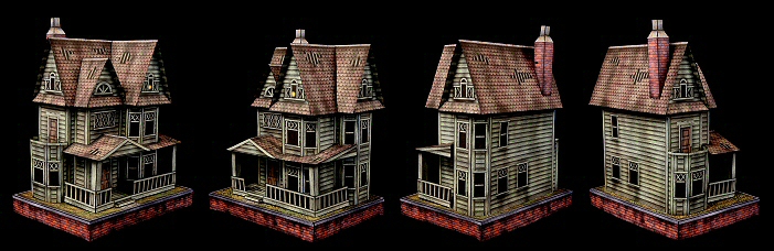 Мрачное поместье paper model