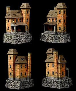 Дом на утёсе paper model