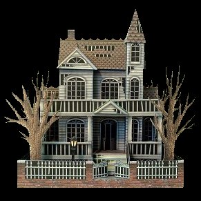 Дом с привидениями paper model