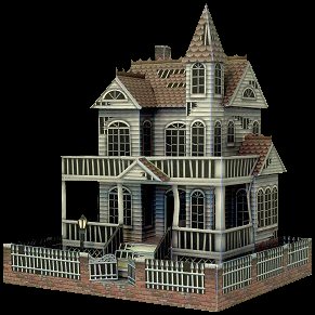 Дом с привидениями paper model