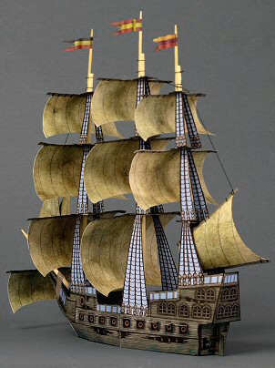 Корабль-призрак paper model