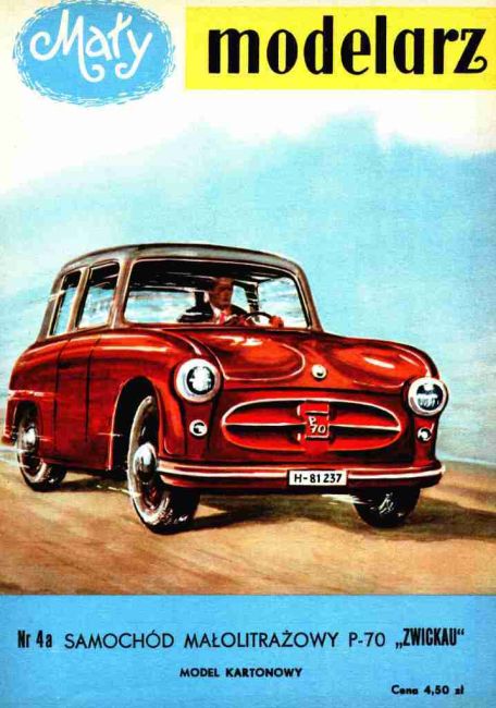 Maly Modelarz - 4/1958 - Автомобиль P70 Zwickau magazine