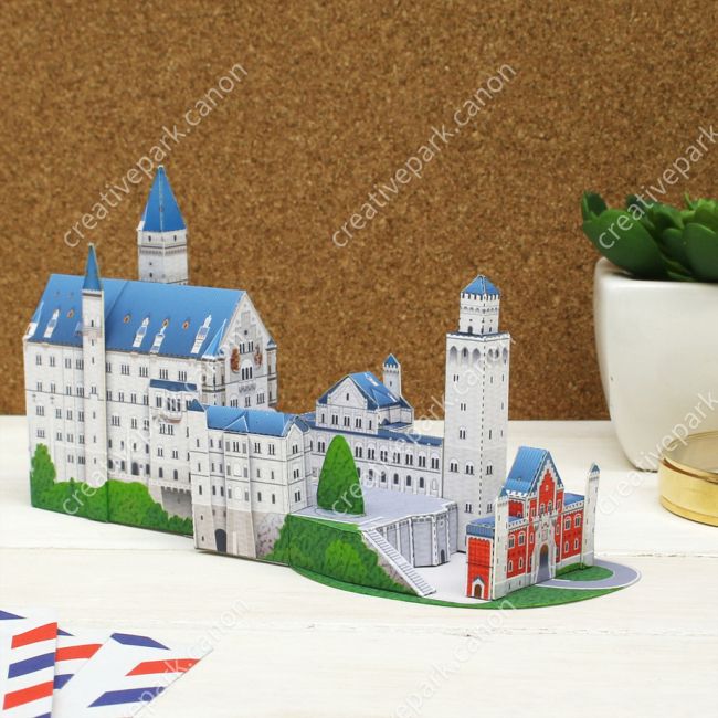 Замок Нойшванштайн, Германия Мини-версия paper model
