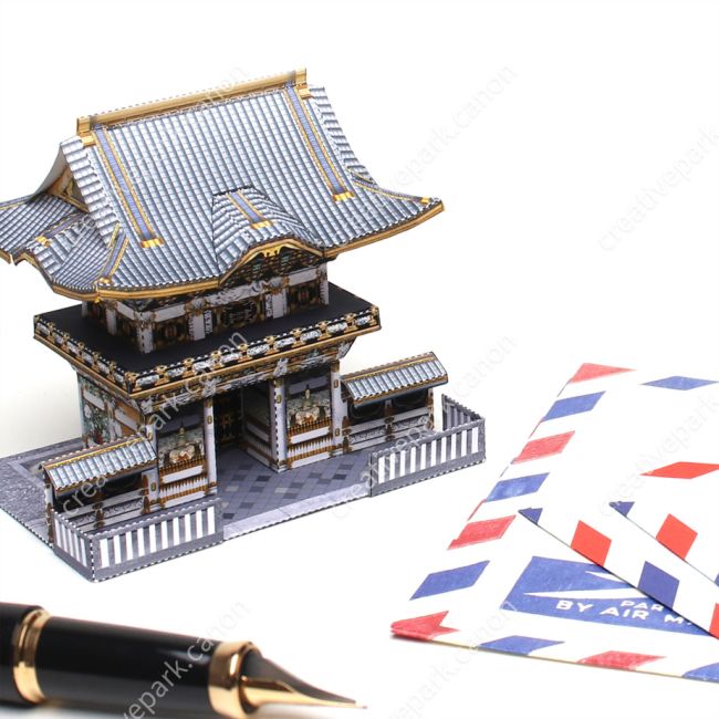 Храм Никко Тосёгу (Ёмэймон), японская мини-версия paper model